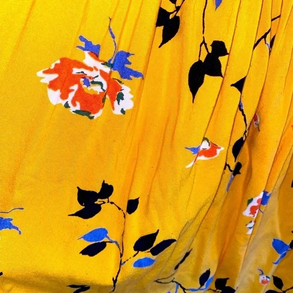 Urban Outfitters Yellow Pippa Floral Halter Mini Dress, Summer Sundress UO - Picture 9 of 12